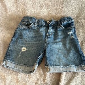 Denim Distressed Girls Shorts